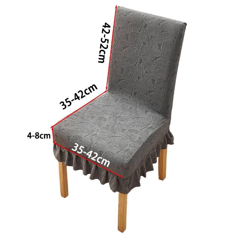 2025 Jacquard Stretch Skirted Chair Cover All-Season Universal Home Dining Chair Cover