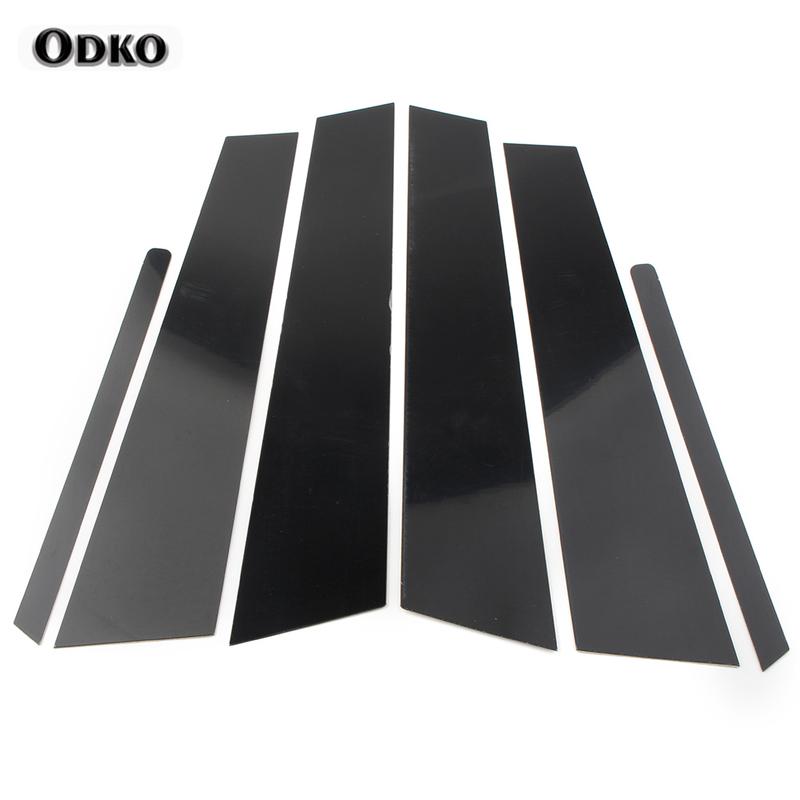For KIA Optima 6Pcs Car Door Window Pillar Posts Trim Covers Sticker 2011 2012 2013 2014 2015