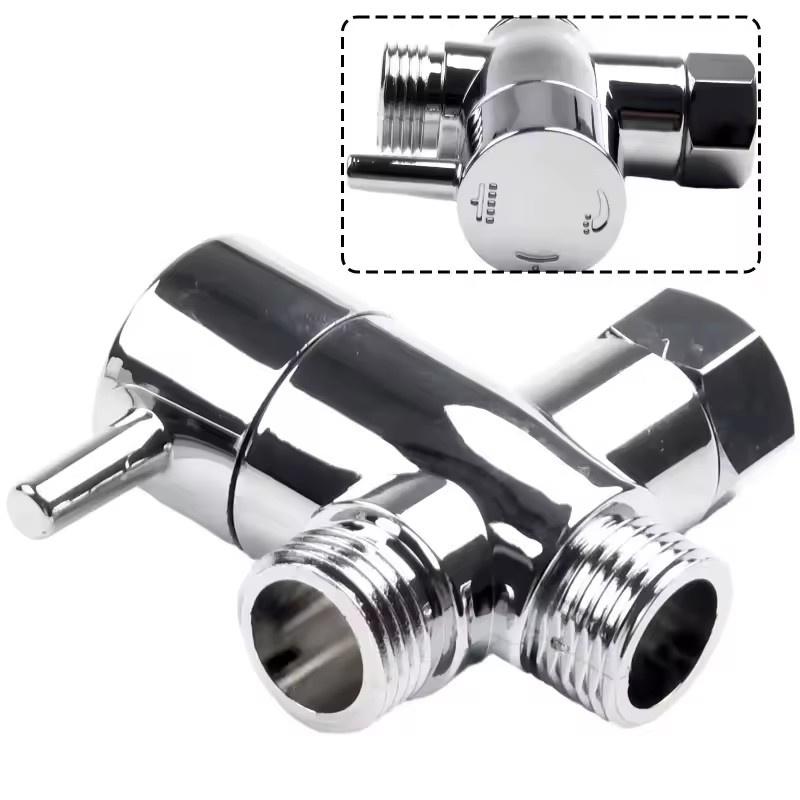 3 Way Shower Head Diverter Valve G1/2 Three Function Switch Adapter Connector Head faucet Bathroom Accessories 3 Way Shower Head