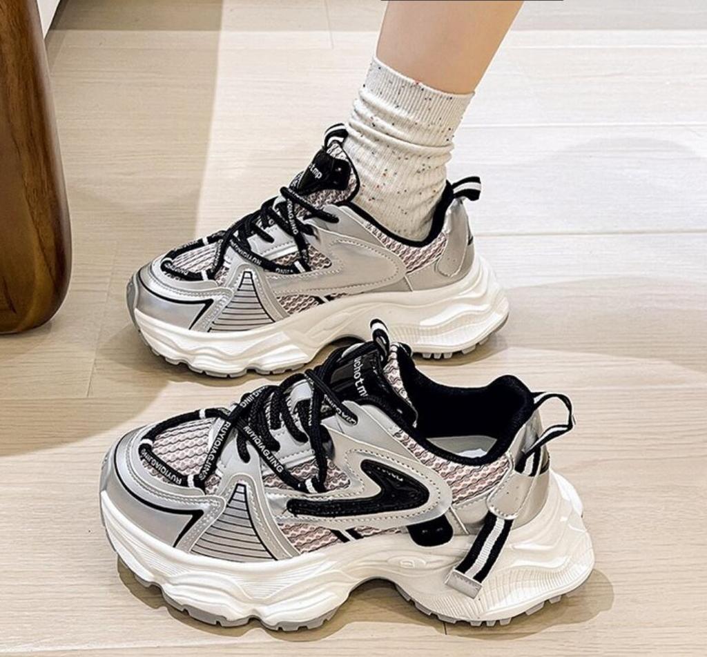Fashion Autumn Korean Height Increasing 5CM Sneakers Women’s  Platform Casual Ladies Shoes All-match Chunky Dad Shoes Zapatillas Mujer