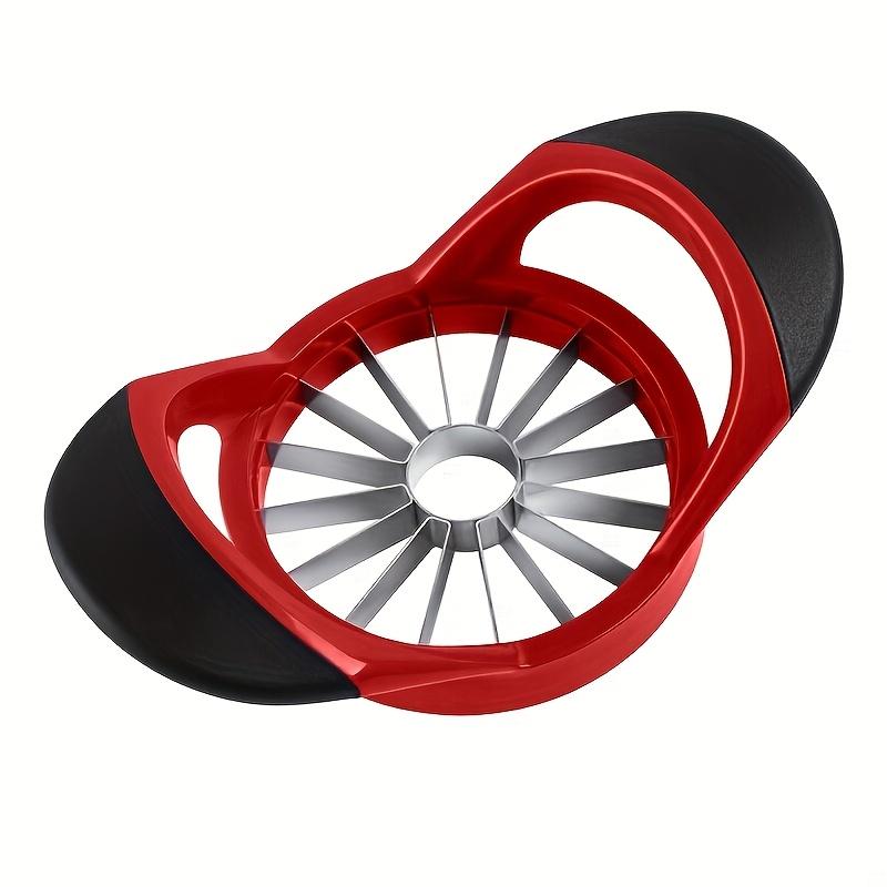

This large-sized apple cutter Ultra-sharp blade With a single press it can remove the core from apples or pears and divide them Red Twelve Leaves