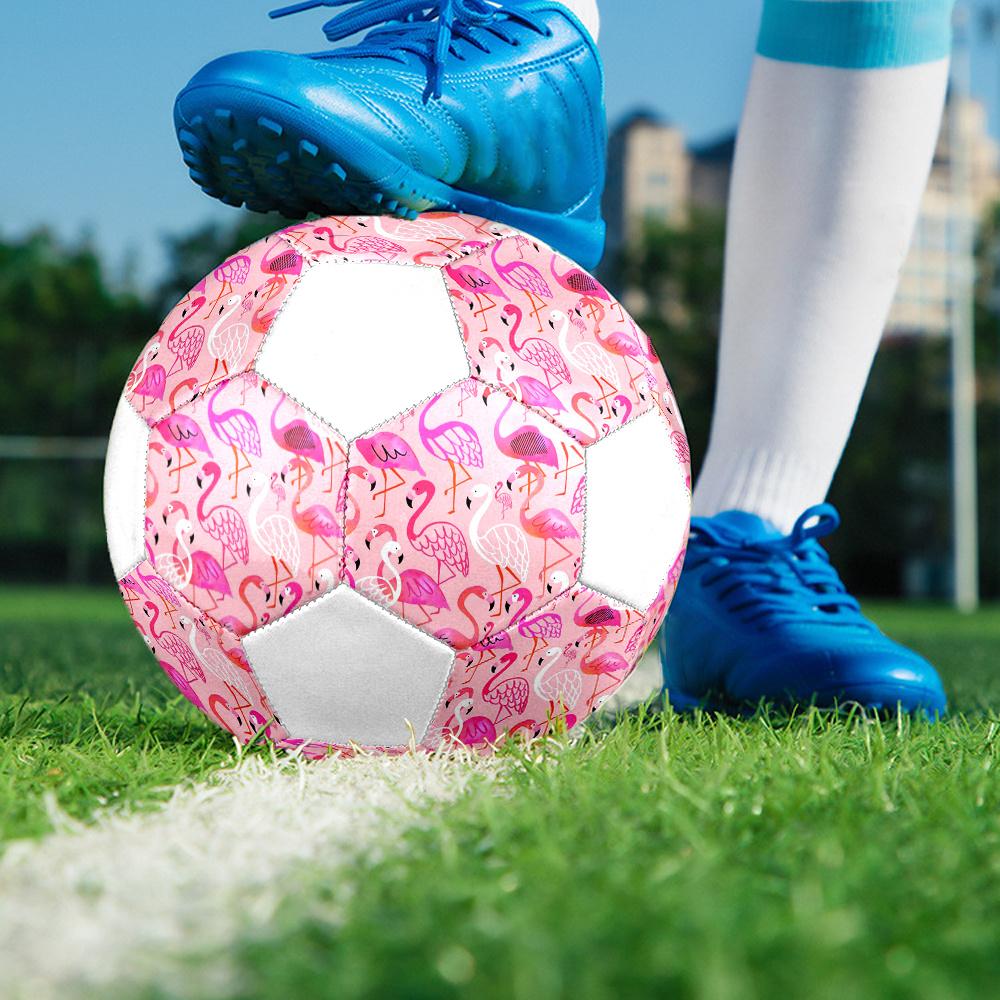 1pc Pink Flamingo Outdoor Sports Football, Size 5, Comfortable And Durable Feel,Gift yy56