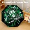 8 Rib Auto Folding Umbrella Hibernian FC Print Custom Name Text Portable Rain Gear