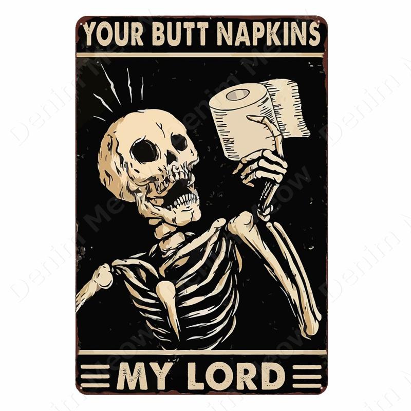 Skeleton Vintage Metal Tin Sign, You and Me We Got This Skull, Retro Plate for Bar, Pub, Cafe, Wall Decor, Love Gifts for Fam