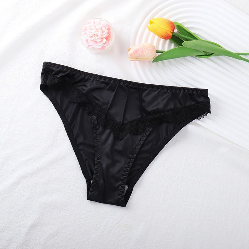 Women's Satin Briefs SexyComfortableLace Trimmed Lingerie Soft Fabric Flattering Design Perfect Fit Elegant Seductive