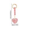1Pc Handbag Pendant Valentine's Day Metal Ins Style Rhinestone Crystal Gift Keychain Car Key Pendant Heart-shaped Key Ring