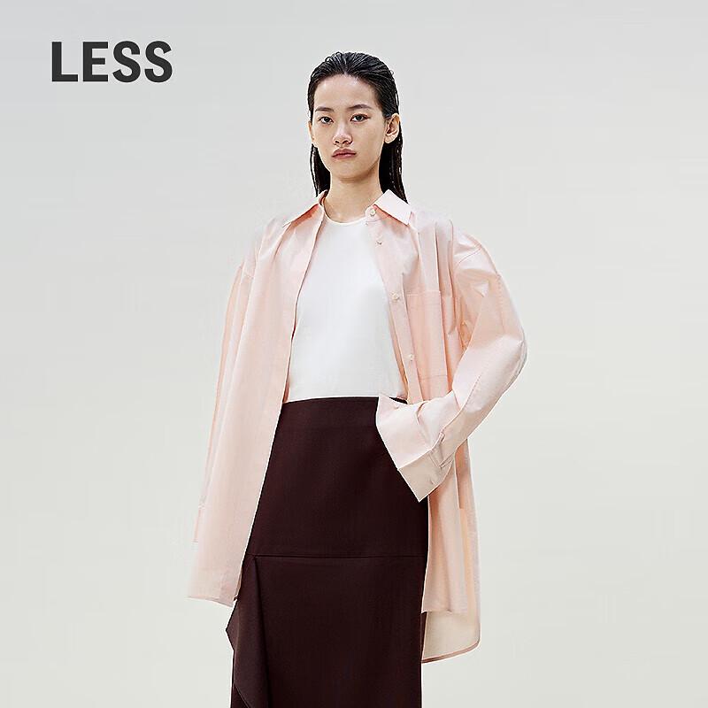 LESS 2025 Spring Loose Straight Long Sleeve Shirt S