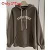 Vintage Hoodie mit Buchstabenaufdruck für Damen mit gespleißtem Design Weich Leicht für Frühling Herbst