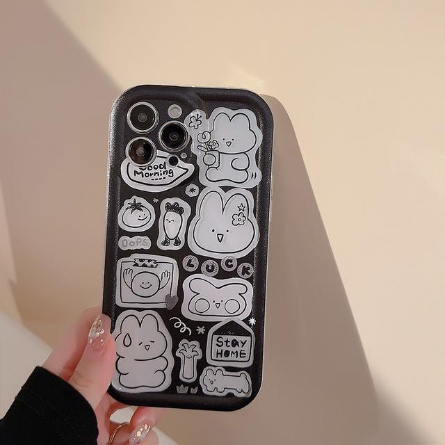 

Ins Лазерный Кролик Цветок Милый Чехол для iPhone 13 12 Promax 11 14 Plus Pro Max Мультяшный Кролик Мягкий Силиконовый Блестящий Чехол для Телефона Capa for iphone 11