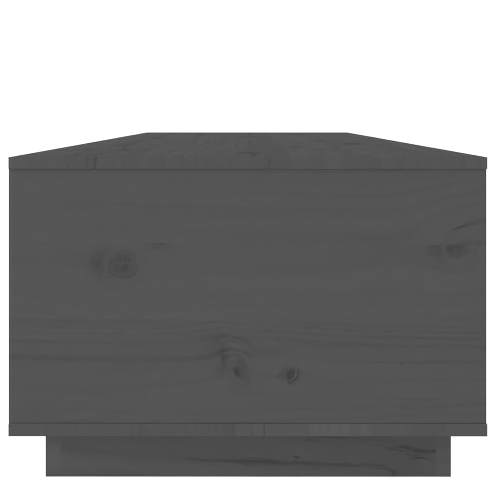 Vidaxl Stolik Kawowy, Szary, 100X50X35 Cm, Lite Drewno Sosnowe
