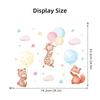 1Pc Cartoon Cute Animals Rabbit Balloon Wall Sticker Decoration for Bedroom Girls Gift Wall Art Home Decor Living Room Kids Room