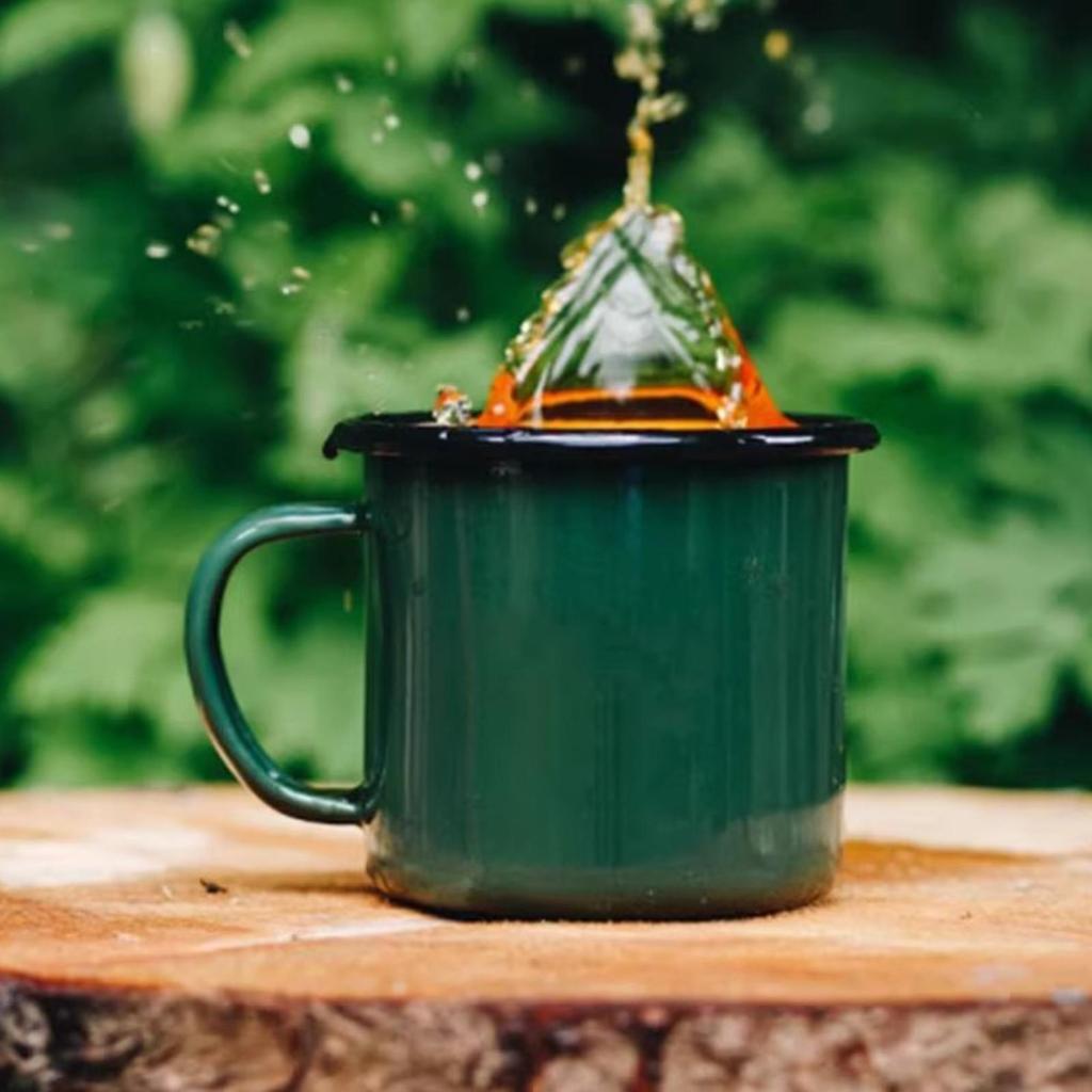 Enamel Coffee Cup Milk Tea Mug Vintage Water Mug With Handle for Tabletop Dorm Home Kitchen Drinkware Housewarming Gifts