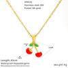 Simple Fruit Series Multi-Style Dripping Cherry High-End Clavicle Necklace Women'S Stainless Steel Jewelry