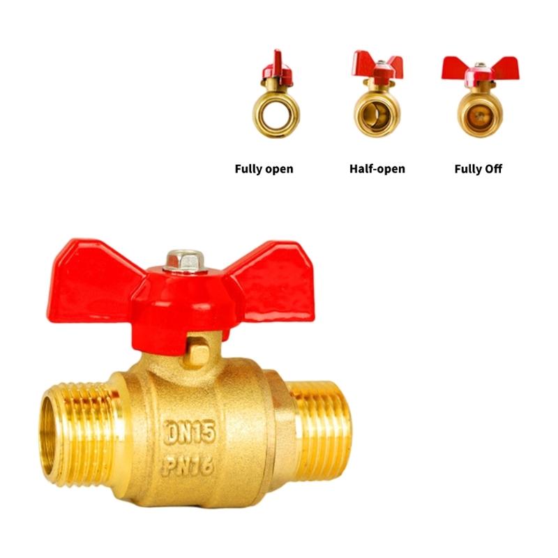 Premium Industrial Double Male Thread Ball Valves 1/2 Inch Or 3/4 Inch SuitableFor Home And Commercial Industry Plumbing