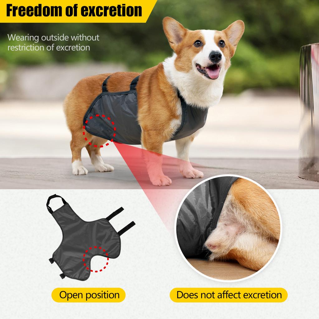 Puppy Summer Clothes Waterproof Breathable Bellyband For Dogs Anti-dirty Belly Cover Bib Pocket Washable Dog Clothes