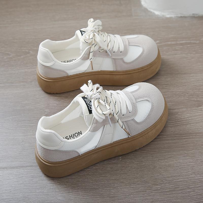 Fashion CRLAYDK Retro Low Top Women's Sneakers Casual Skateboard Walking Shoes Platform Fashion Ladies Height Increase Sports Tennis