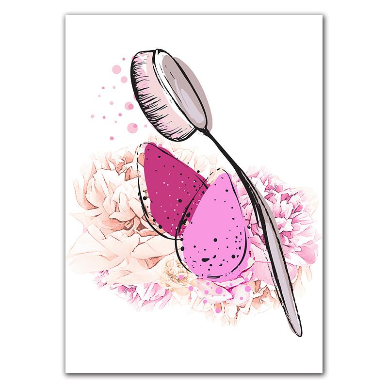 Schöne Modeillustrationswerkzeuge für Maniküre, Make-up, Nagelkunst, Bilder, moderne Salon-Wandposter und Drucke, Dekor HD3157