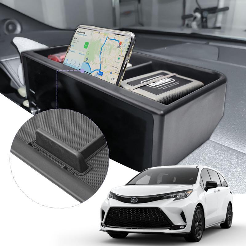 Center Console Dashboard Storage Organizer Tray For Toyota Sienna 2025 XLE/XSE/Limited/Platinum Behind Screen Storage Car Box