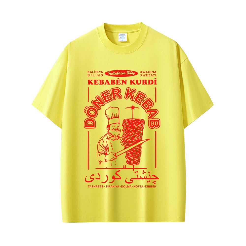 Doner Kebab Funny Meme T-shirts Karl Marx Socialist T-shirt Unisex Women Casual Cotton Vintage T Shirts Male Oversized Short Sleeve