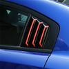 Black+Red Rear Side Window Shutter Louver Cover Trim For Dodge Charger 2011-2021