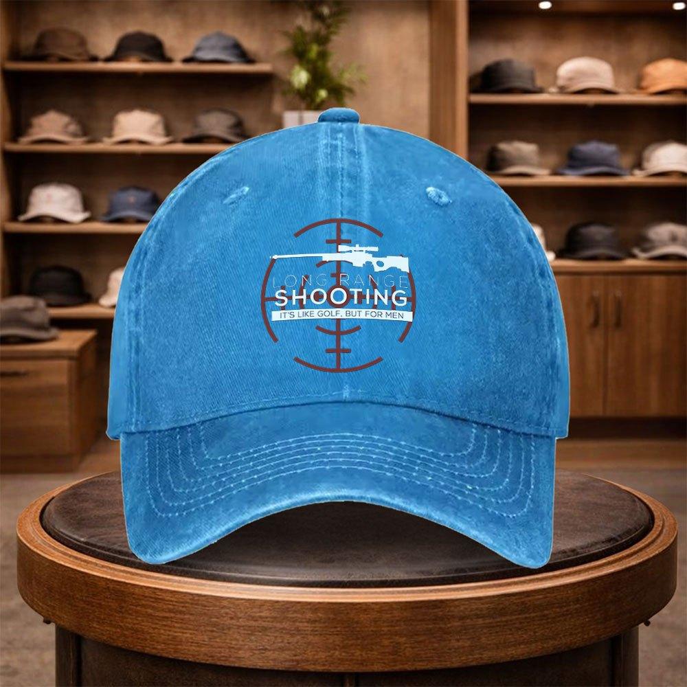 Longrange Shooting Print Baseball Cap Adjustable Casual Outdoor Hat For All Seasons Travel Beach