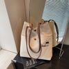 Casual versatile canvas bag women's new light commuter shoulder bag large capacity tote bag