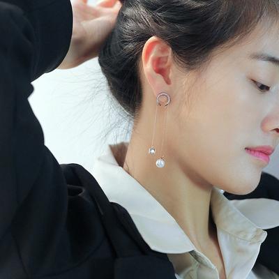 Tassel Asymmetric Earrings Japanese and Korean Super Fairy Texture Ins Fresh Earrings