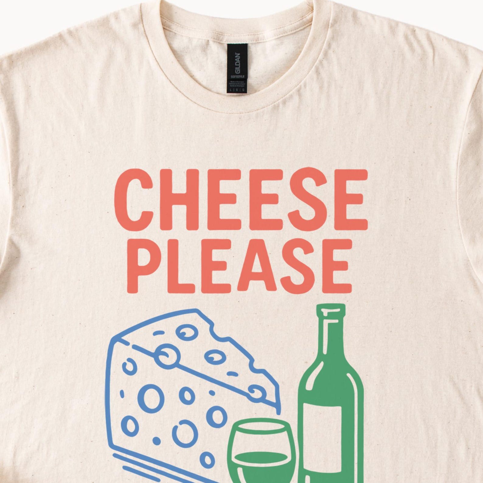 Cheese Please Graphic T Shirt Cheese Lover Shirt Wine and Cheese Tee Funny Foodie Shirt Cheese Plate Wine Bottle Gift Food Graphic Shirt 140