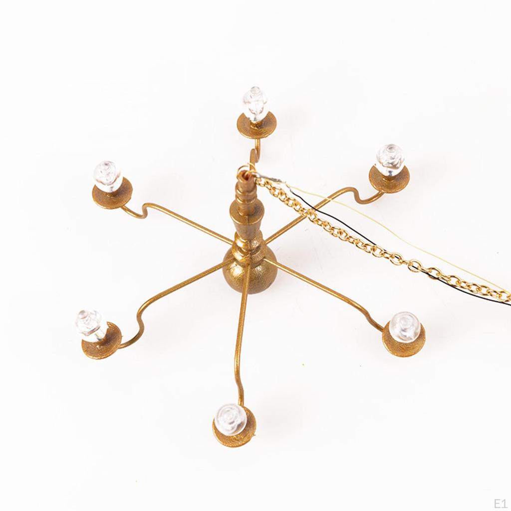 1/87 Mini Pendant Ceiling Light Metal Miniature Lamp for Layout DIY