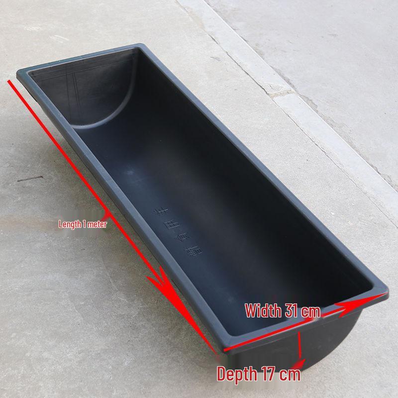 Bebedero Rectangular Engrosado para Ovejas y Terneros - Diseño de Caucho Vulcanizado y Plástico para Alimentación y Bebida.
