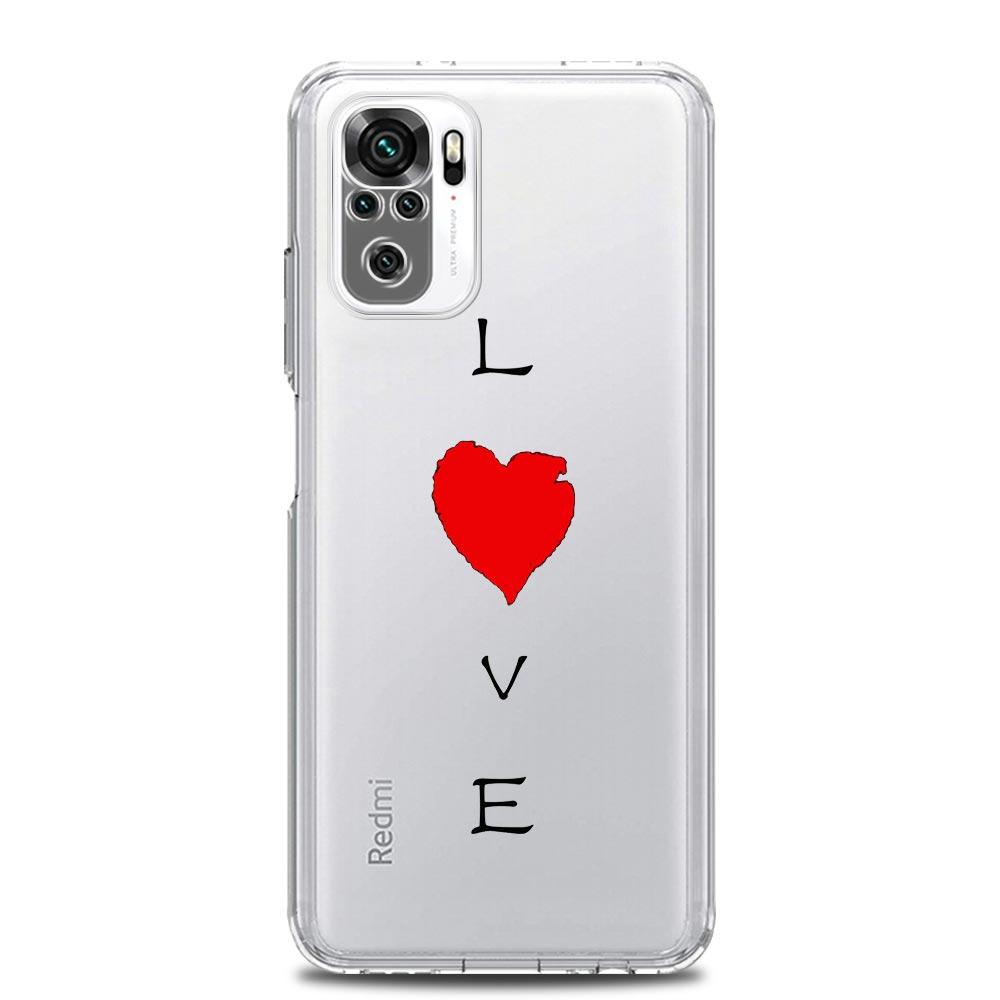 Handyhülle für Xiaomi Redmi Note 13 12 5G 9S 9 8 10 11 Pro Plus 4G 9T 13C 12C 10C 9C 9A 7 Pro Durchsichtige Hülle Ich liebe dich Rosa Herz