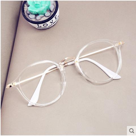 Light Retro Thin Frame Round Women'S Glasses Frame Simple Casual Glasses Frame With Myopia Men'S Trendy Glasses