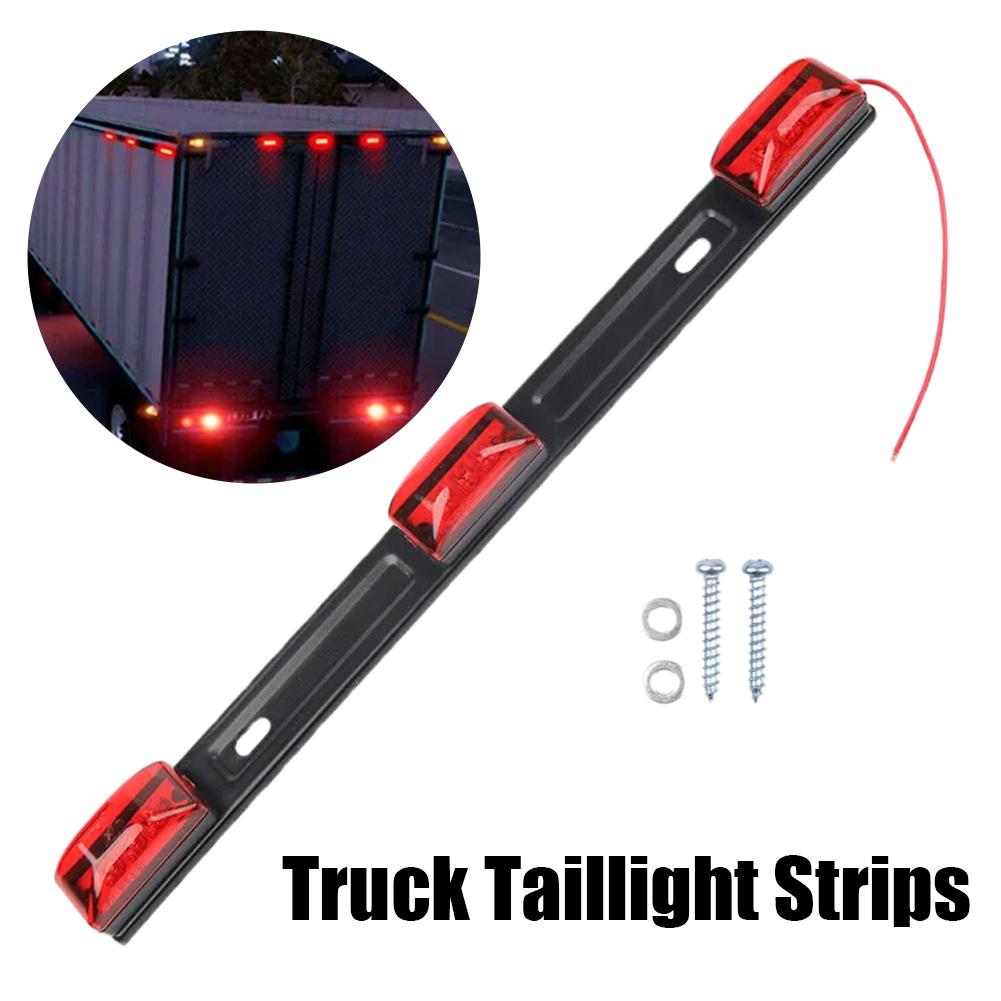 9 LED Automobile Brake Lamp Truck Trailer Rear Brack Lights Side Marker Lamp Bar 12V Car Taillights DRL LED Bar Red Brake Turn