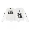 Unisex Oversized Hoodie With Distressed Washed Print Streetwear Cotton Sweatshirt Fall