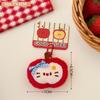 Cute Plush Apple Pendant Cartoon Keychain Kawaii Stuffed Doll Coin Purse Backpack Bag Pendant Decorative Car Key Chains Gift