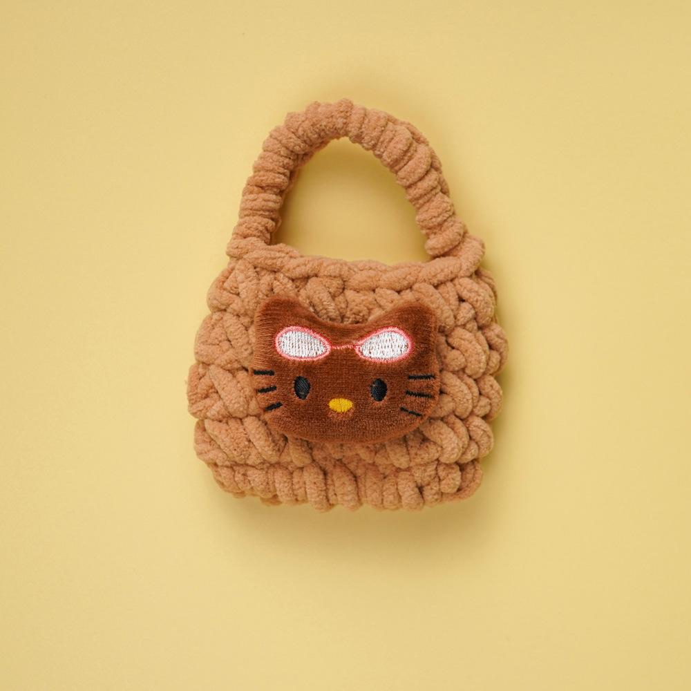 

Hello Kitty Cute Hawaiian Cat Anti-Fall Headphone Case, Bluetooth Headphone Protective Cover, Plush Mini Coin Storage Bag