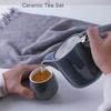 Japanese Ceramic Teapot with Stainless Steel Strainer  Filter Exquisite   for Puer  Oolong Kung Fu Tea Set