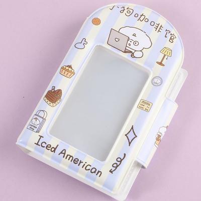 Süßes PVC-Kartenhalter-Album Cartoon 3 Zoll Idol-Karten-Sammelbuch Mini-Foto-Organizer Geschenk