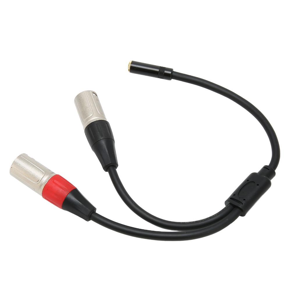 1.0ft 3.5mm 1/8 To XLR Microphone Cable Professional Stereo Cable  Microphone Connection