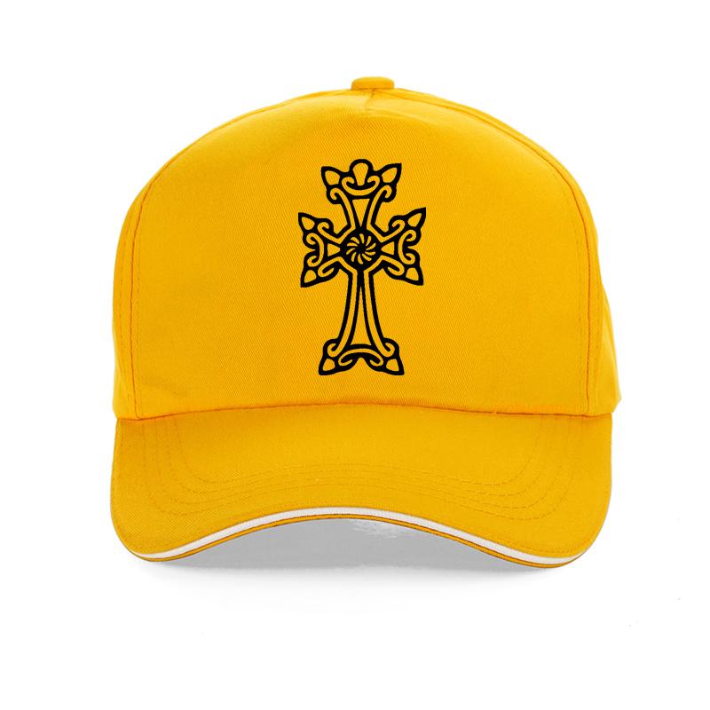 Armenian Orthodox Cross Caps For Men Fashion Print Adjustable Dad Snapback Hat Casquette Homme Summer Outdoor Baseball Cap