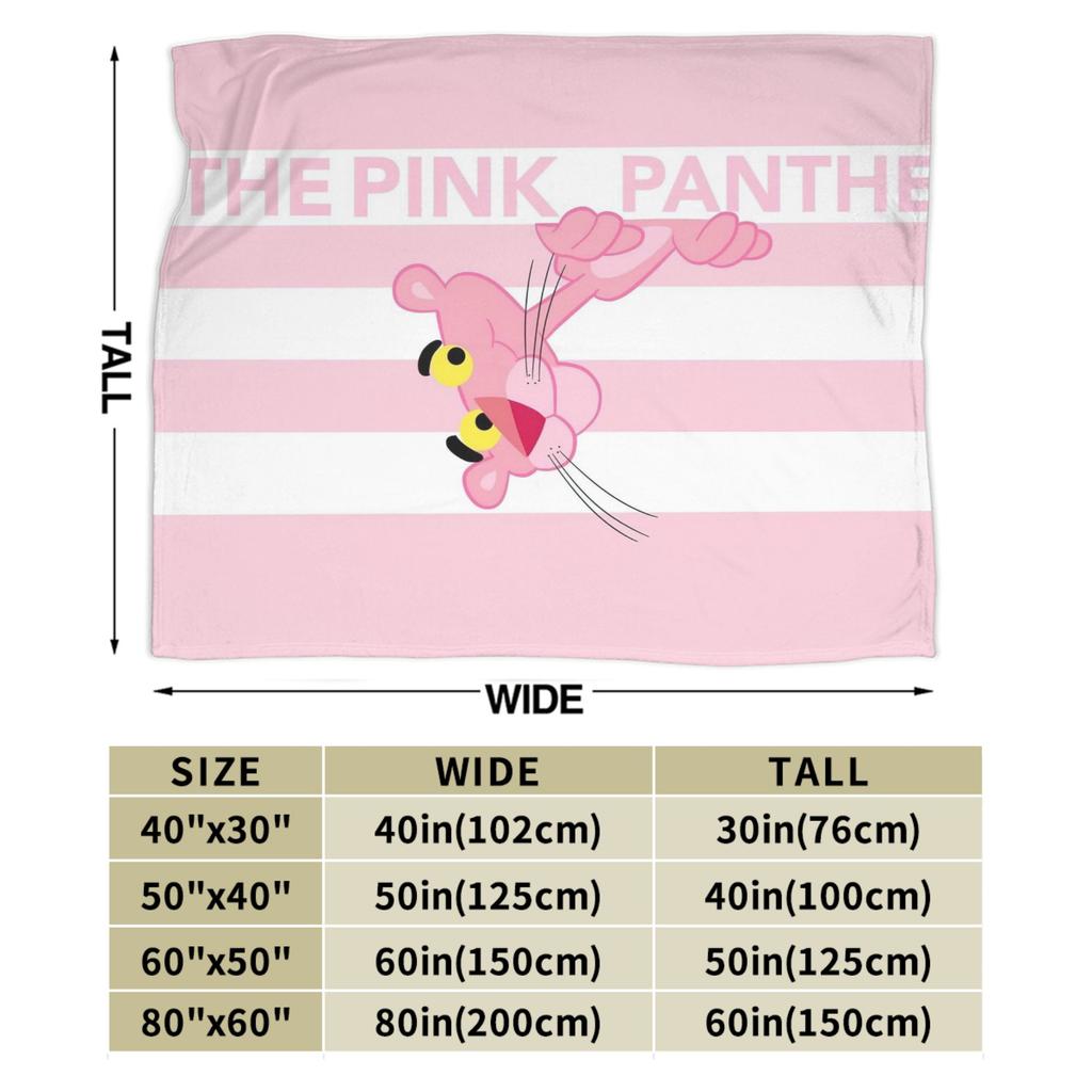 Pinks Panthers Cartoon Flannel Throw Blankets Leopard Head Blanket for Sofa Office Lightweight Thin Bedding Throws,