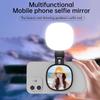 Rechargeable Magnetic LED Circle Light For Smartphone Rotating Angle Individual Portrait Mirror Portable Studio Lighting Type C Charging