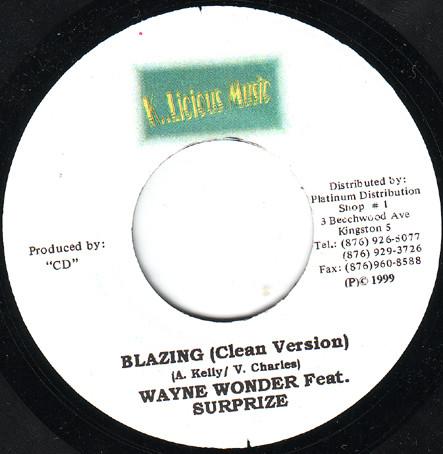 

7inch Record WAYNE WONDER, SURPRISE - Blazing NONE K..Licious Musi 1999 Jamaica Reggae, Ska & Dub Used