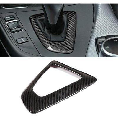 Carbon Fiber Control Gear Box Shift Knob Panel Frame Cover Sticker Interior Decoration Compatible with Bmw F20 F21 F22 F23 F34 F35 F32 F33 F36 1 2 3