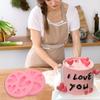 2 Pcs Love Chocolate Cake Decoration Silicone Mold 3D Heart-Shaped Candy Fondant Mold, Practical Kitchen Baking Supplies for Cupcake Toppings Cookie