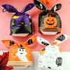 Food Grade Treat Bags for Nougat 48 Pcs Halloween Candy Bags, Kids Trick or Goodie Cute Rabbit Party Favor Ear Small Plastic Gift Cookie, Snack,