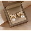 S925 Sterling Silver Pearl Bowknot Stud Earrings - 2023 Fashion Trend