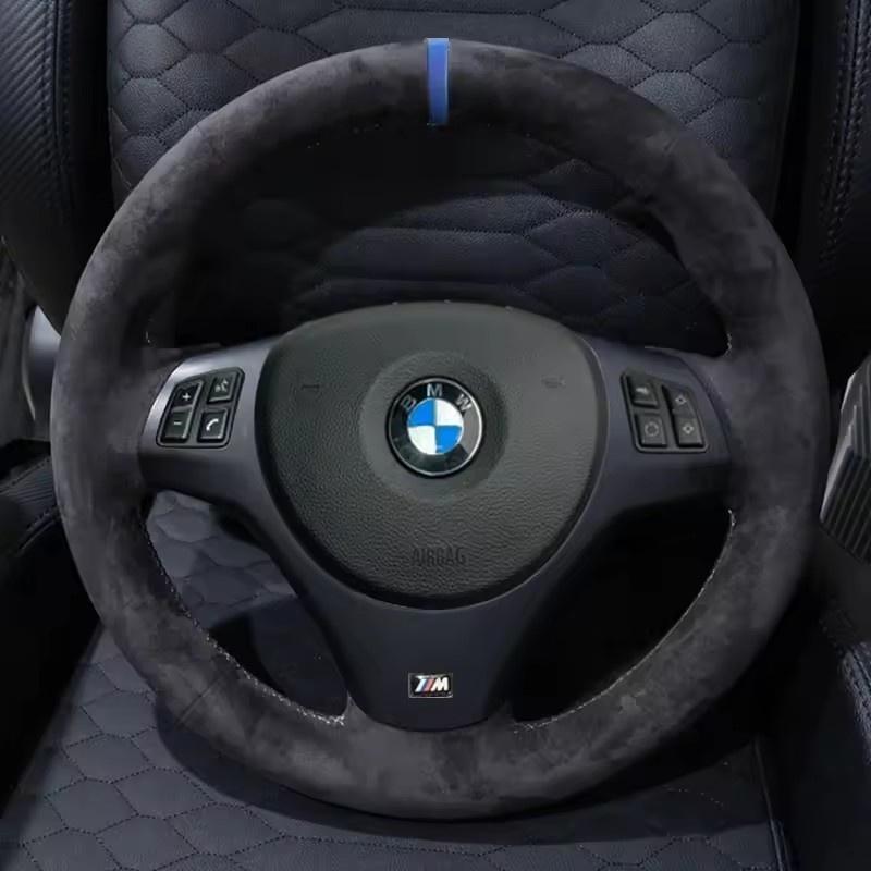 ized Car Steering Wheel Braid Soft Suede Cover For BMW E81 E90 Pack M Sport M3 E91 E92 E93 E87 E82 E88 X1 E84