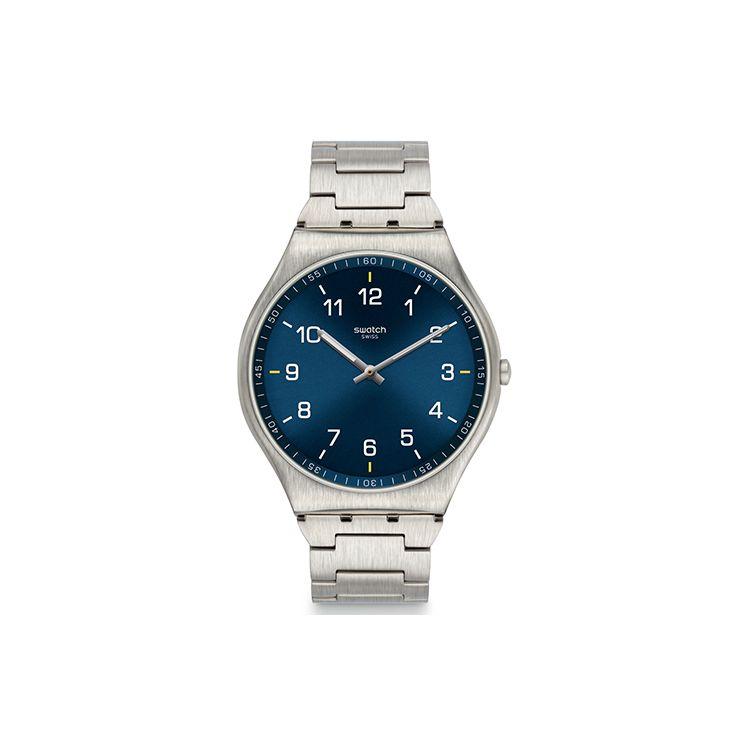 Swatch 30M Waterproof Quartz Movement Stainless Steel Watch Unisex Watches Blue SS07S106G Blue