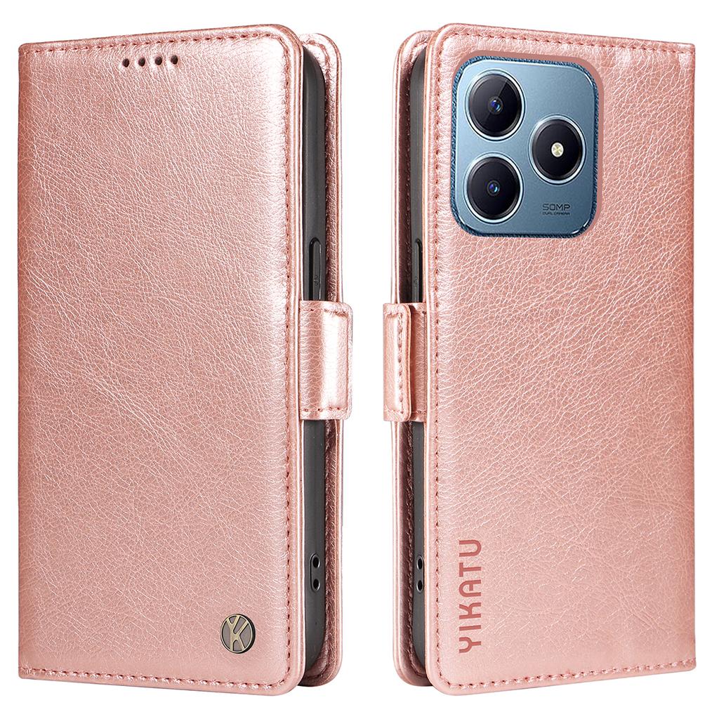 YIKATU YK-007 Dla Realme Note 60x 4G/C63 4G/C61 4G Etui Portfelowe Skórzane Etui na Telefon z Teksturą Liczi